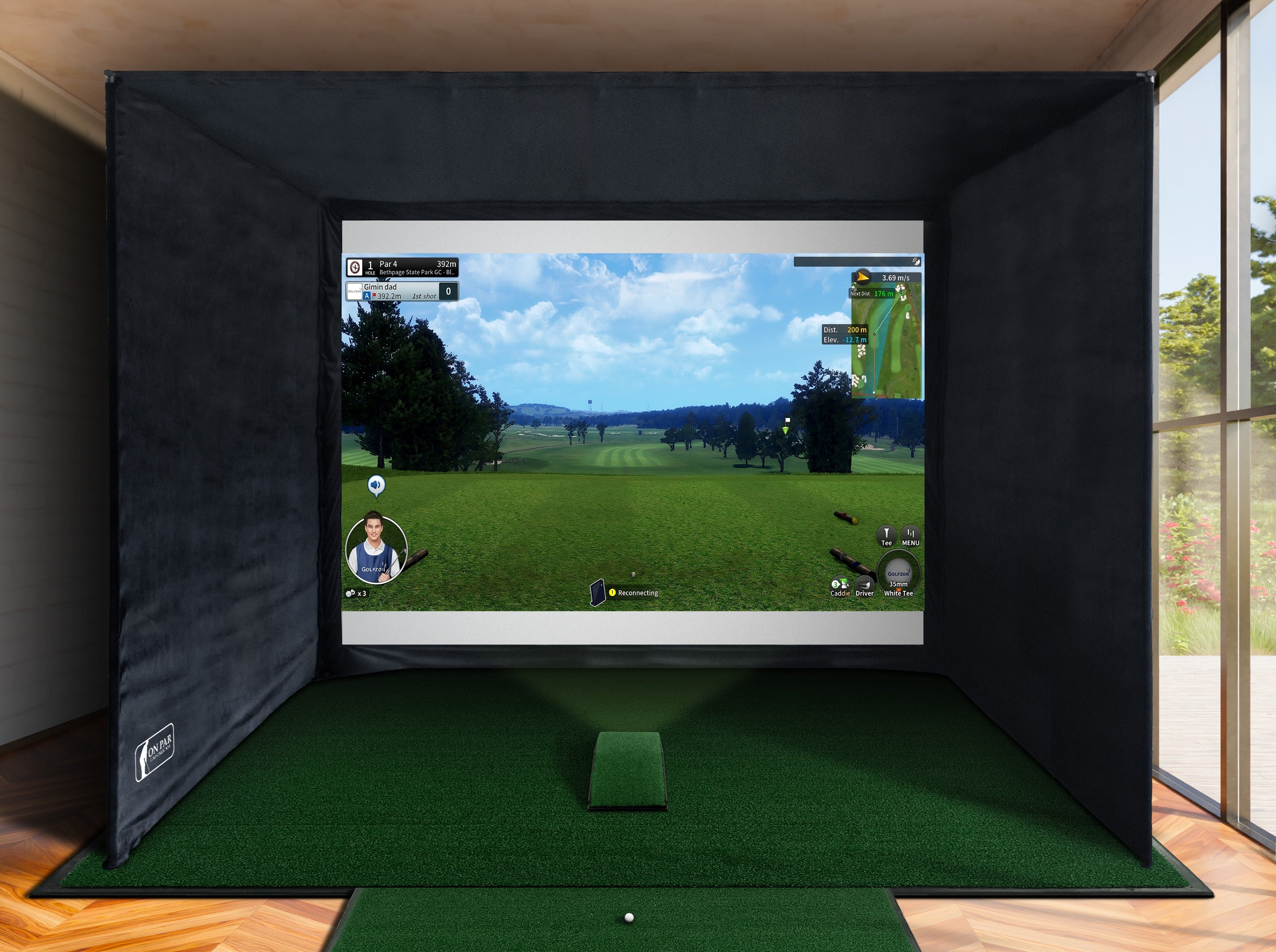 SimSpace Golf Simulator Studio | Garmin Approach R10 | Compleet Luxe Doe-het-zelf Pakket