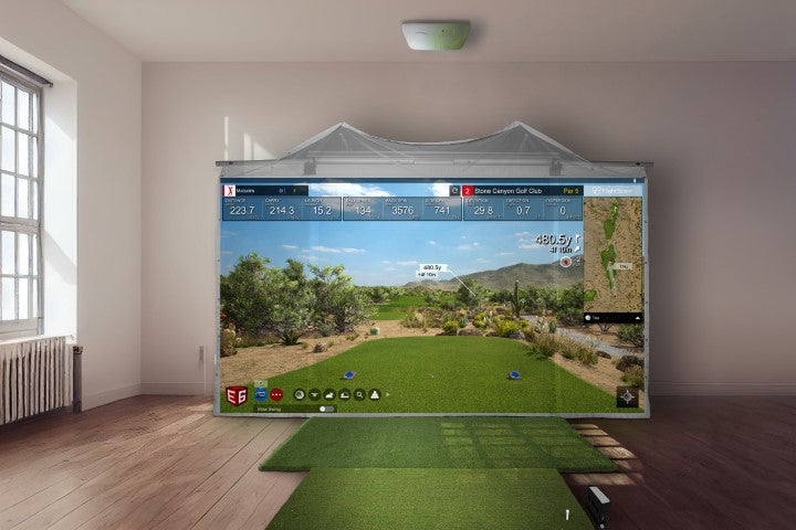 HomeCourse180 uitklapbaar golfsimulator scherm