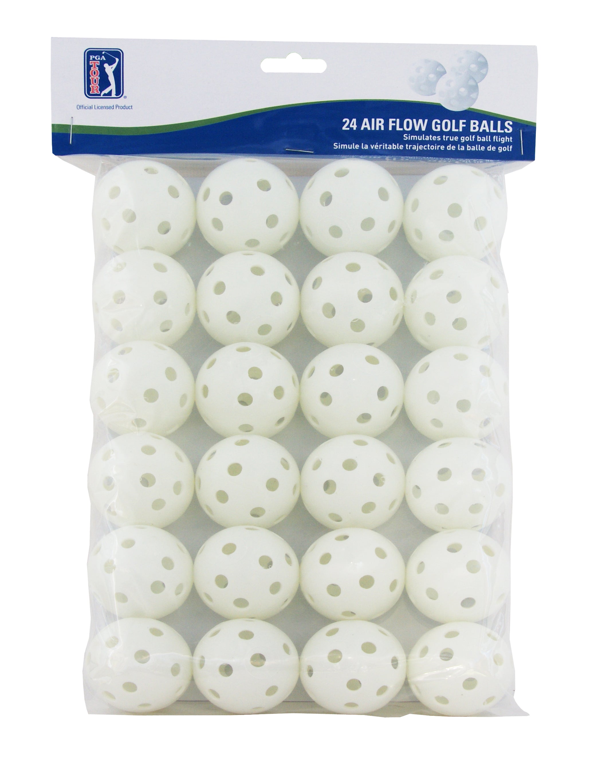 PGA Airflow Oefengolfballen - Set van 24 - Wit