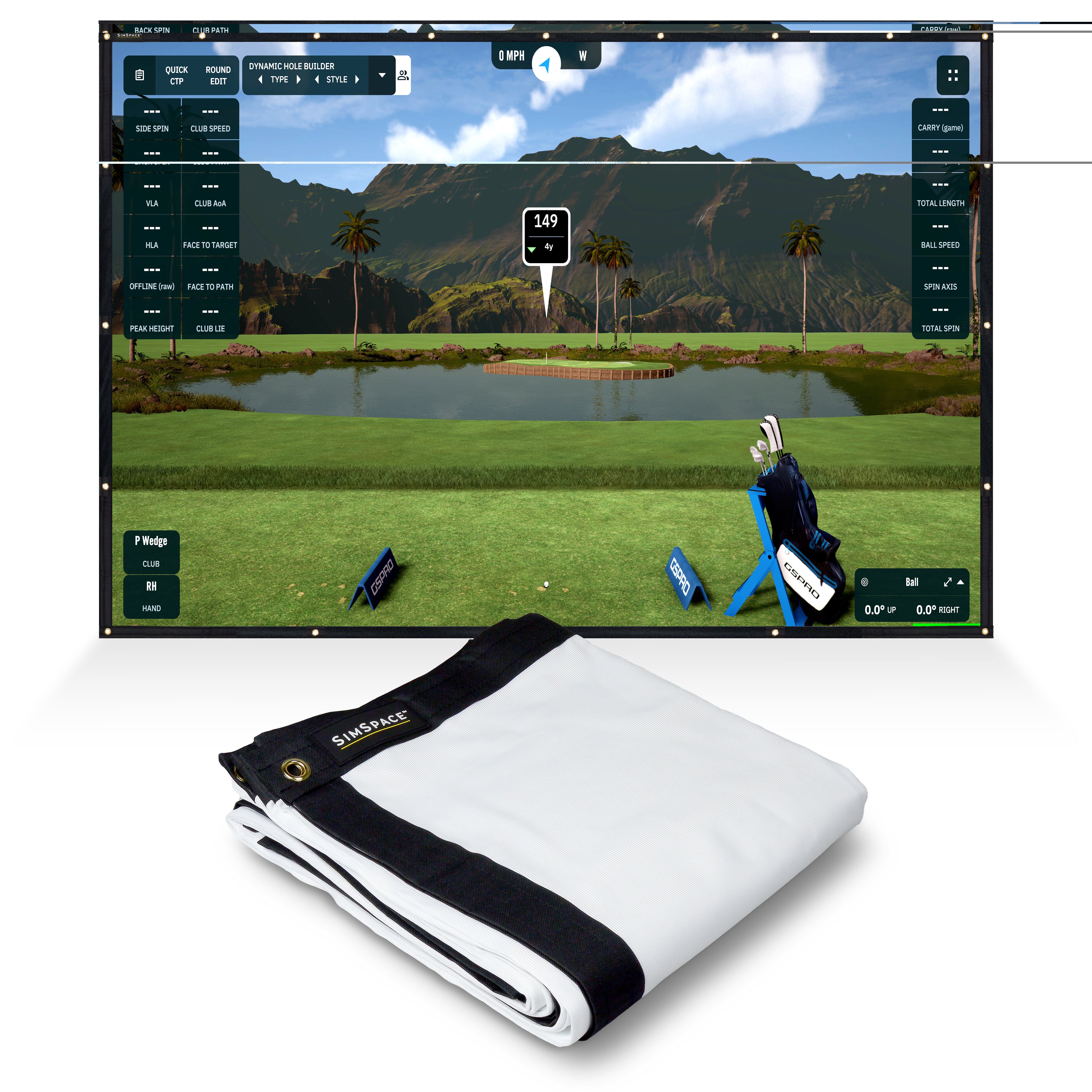 SimSpace Elite Impact screen - perfect for home golf