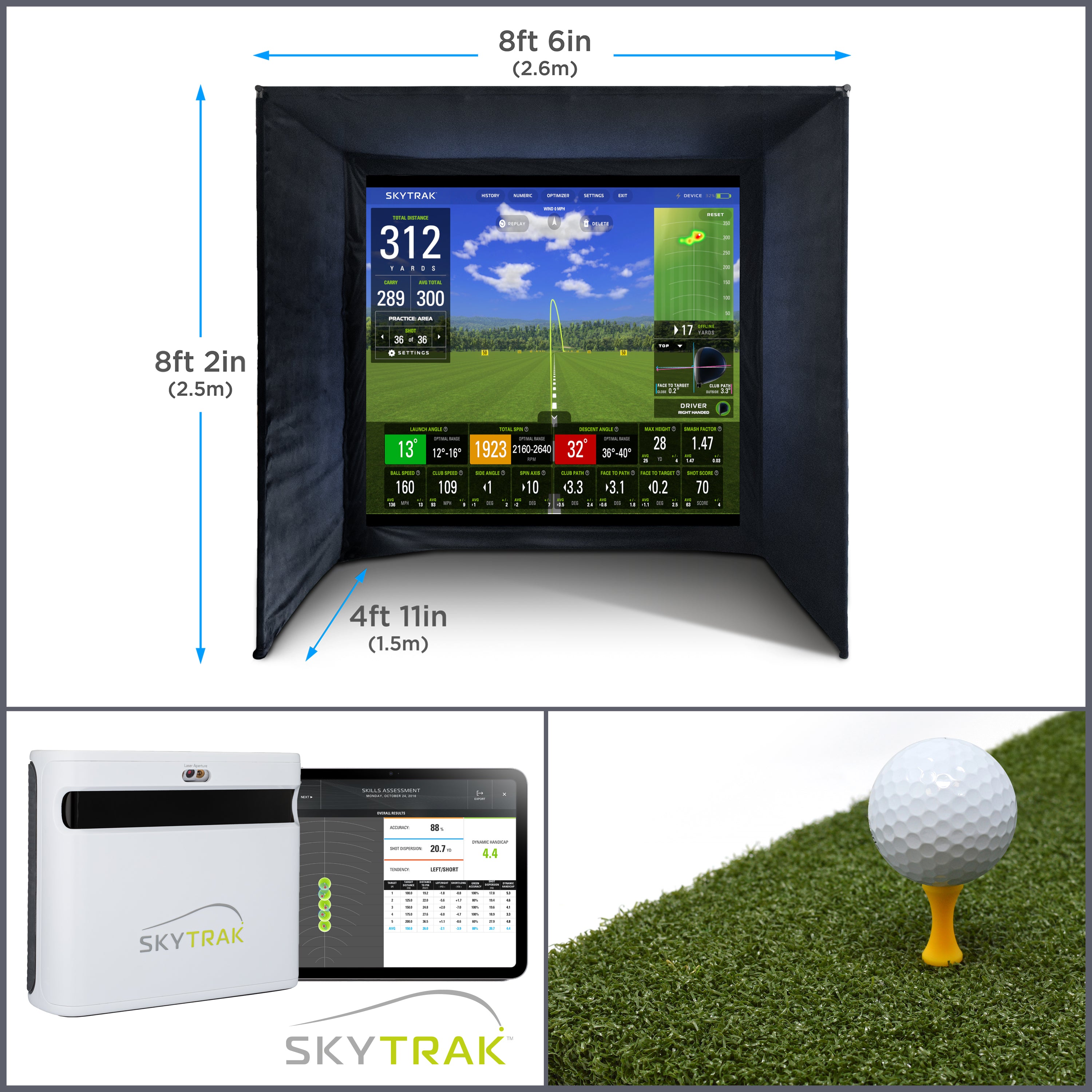 SkyTrak+ Golfstudio | Basispaket | SkyTrak+ Golfsimulator