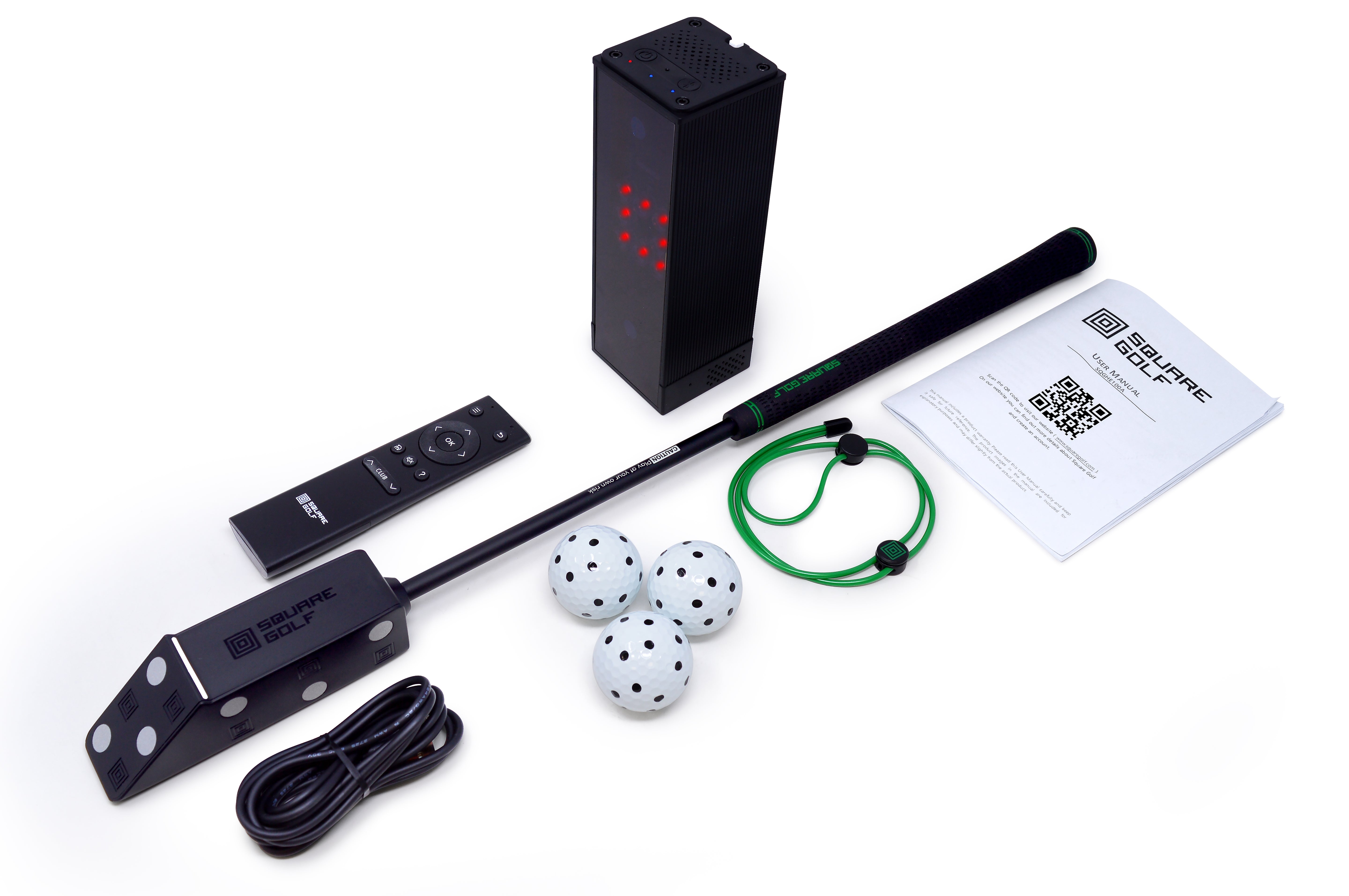 SimSpace Golf Simulator Studio | Rechteckwelle | Komplettes Luxus-Do-it-yourself-Paket