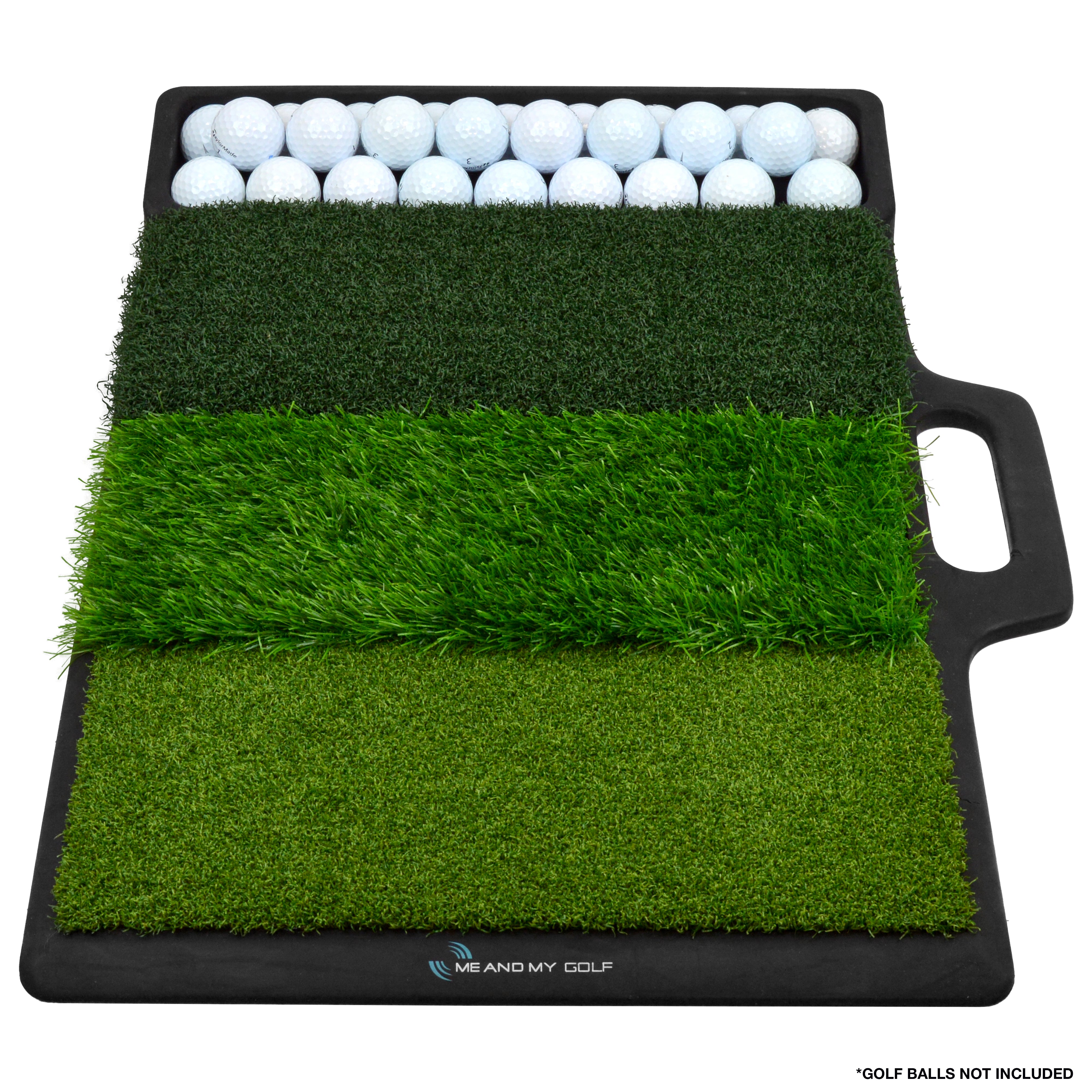 Tri Turf Golf Hitting Mat with Golf Ball Tray