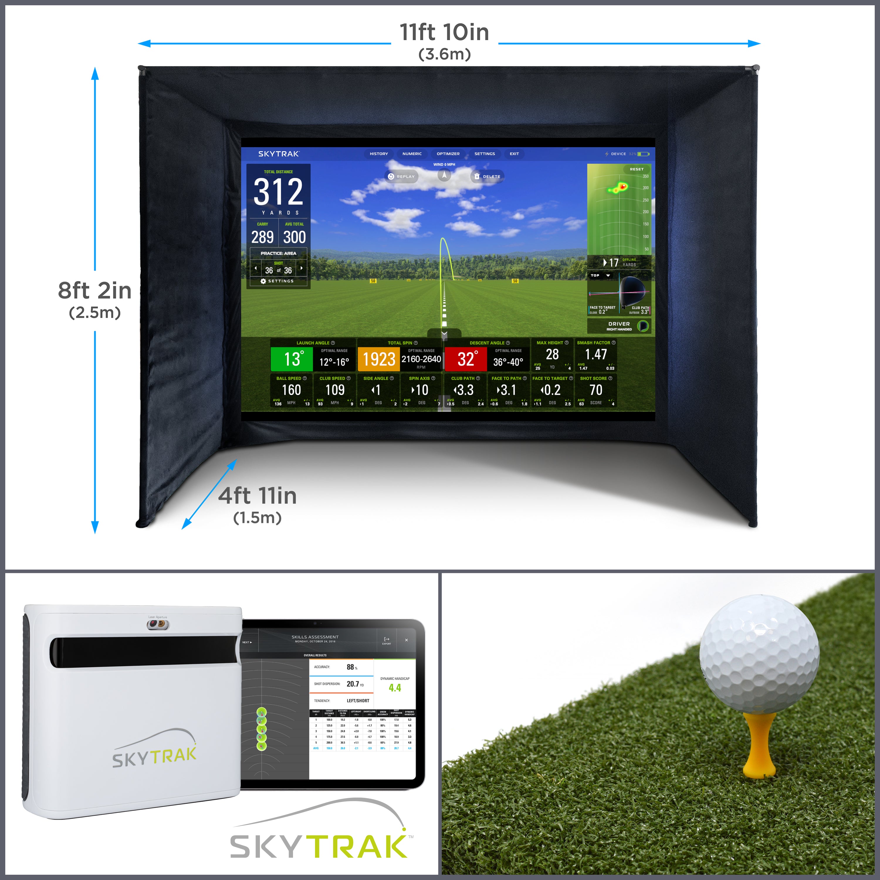 SkyTrak+ Golfstudio | Basispaket | SkyTrak+ Golfsimulator