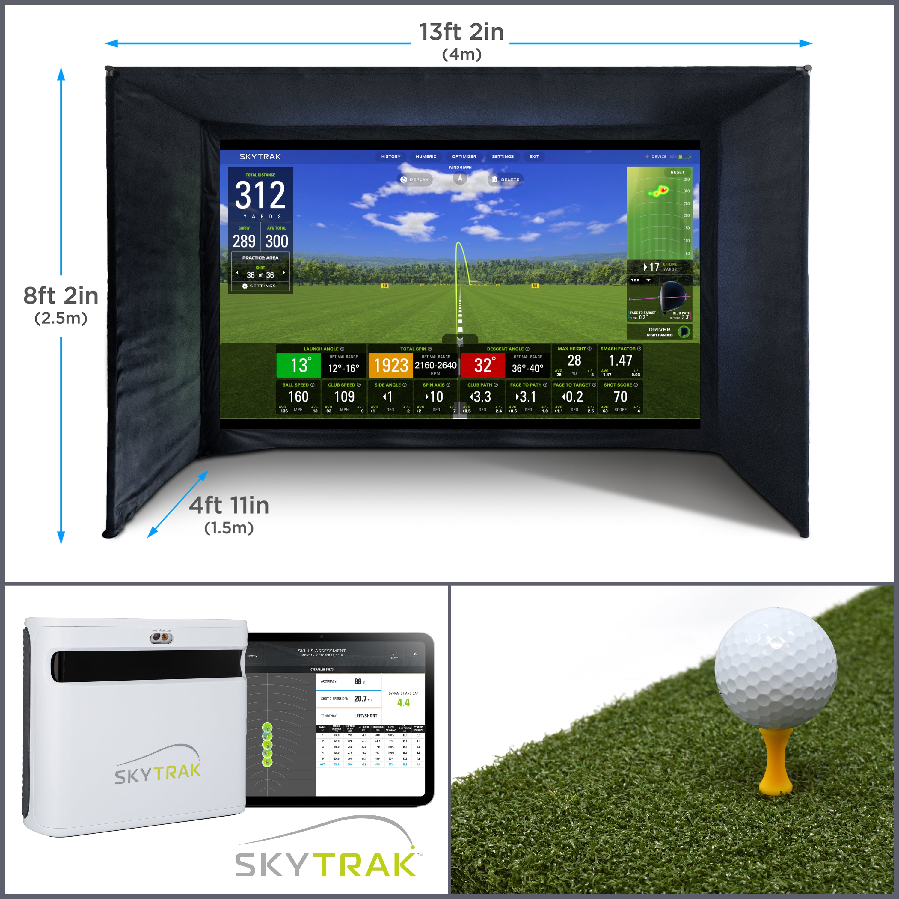 SkyTrak+ Golfstudio | Basispaket | SkyTrak+ Golfsimulator