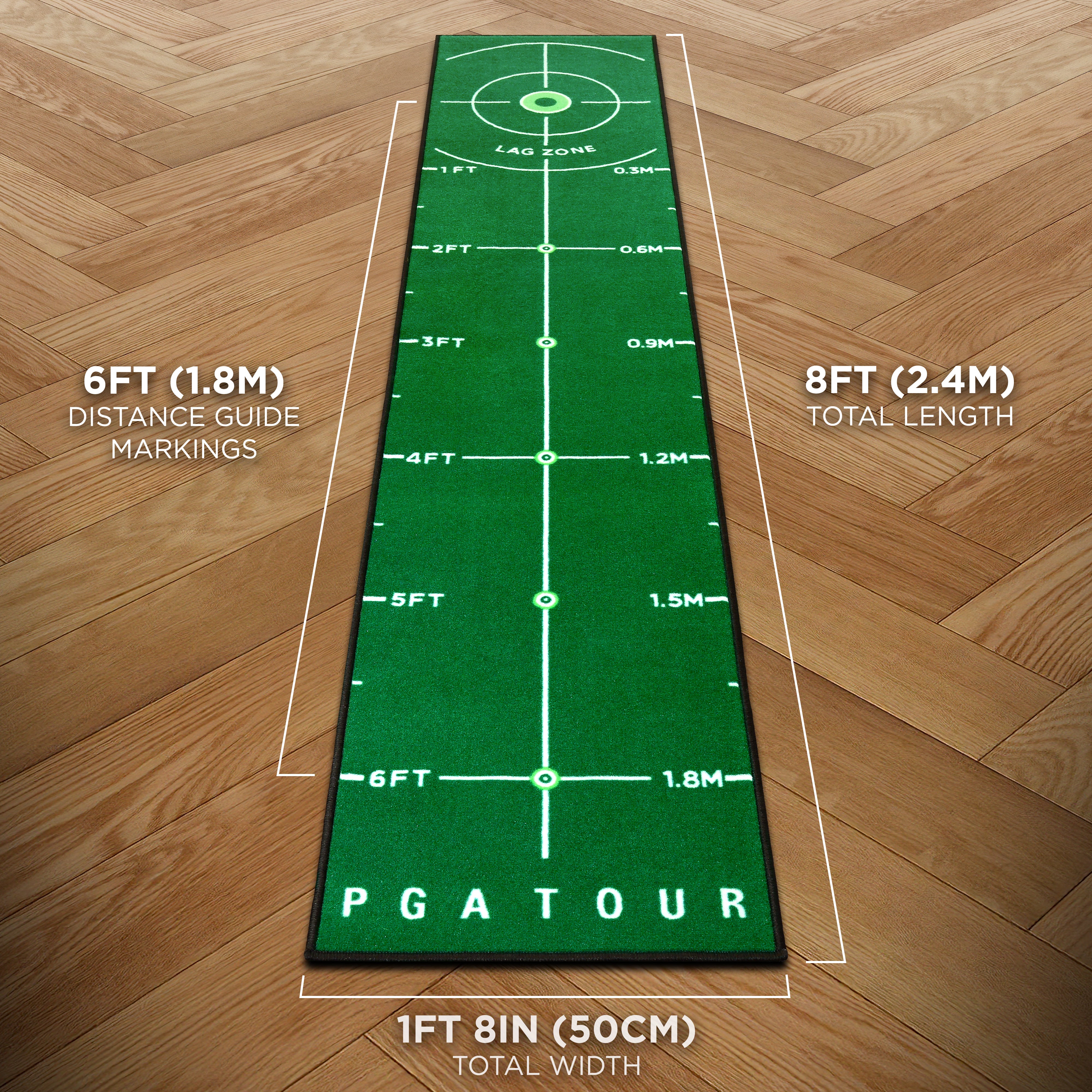 PGA putting mat - 240 x 50 cm - Learn to putt better