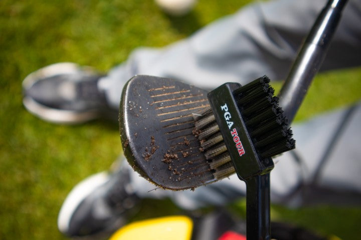 PGA Tour Golf Towel and Brush Set for Optimal Club Care