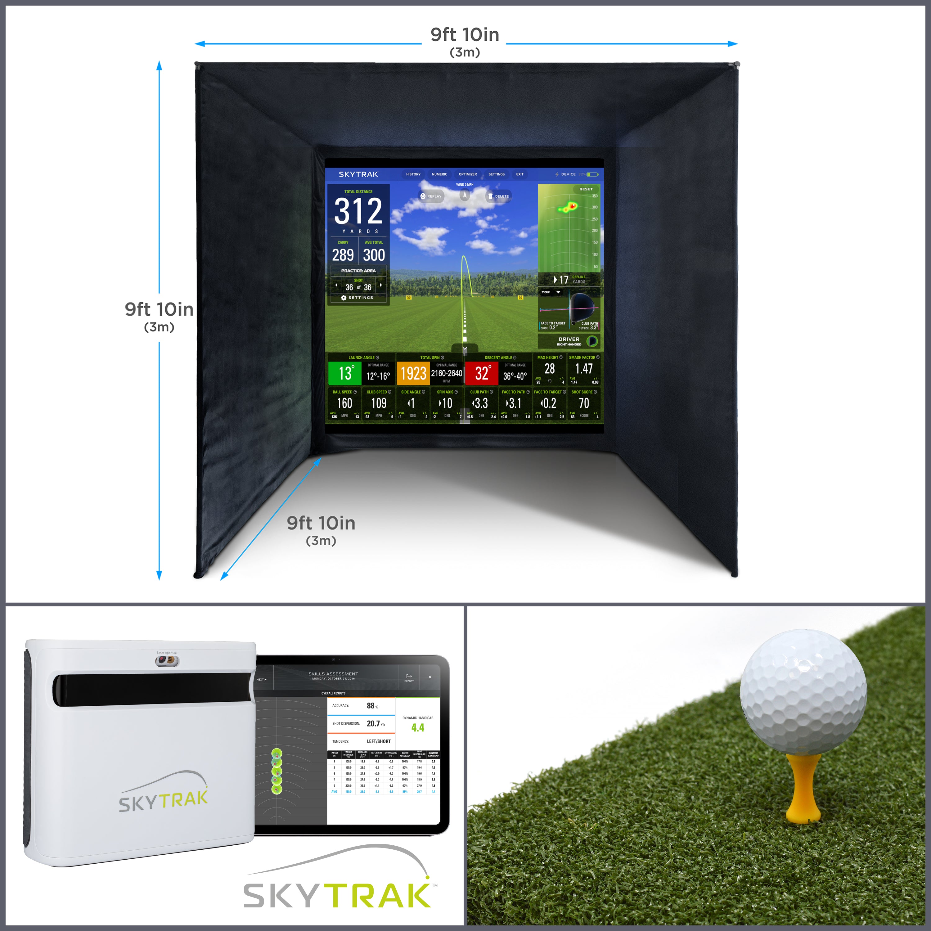 SkyTrak+ Golfstudio | Basispaket | SkyTrak+ Golfsimulator