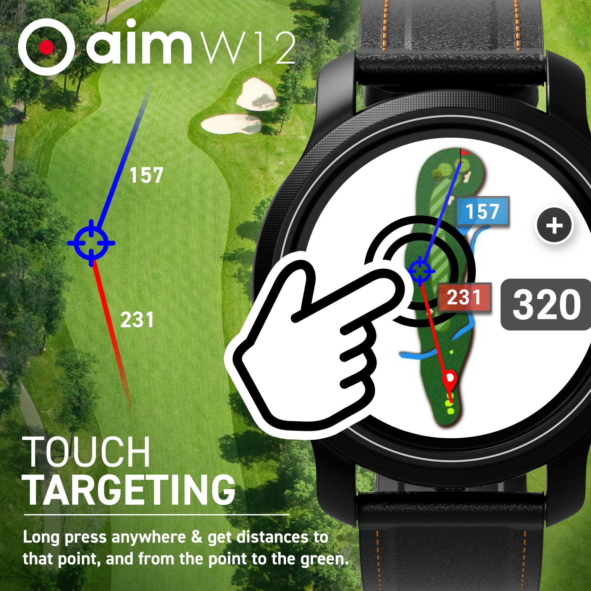 GPS Golf Watch - GOLFBUDDY AIM W12