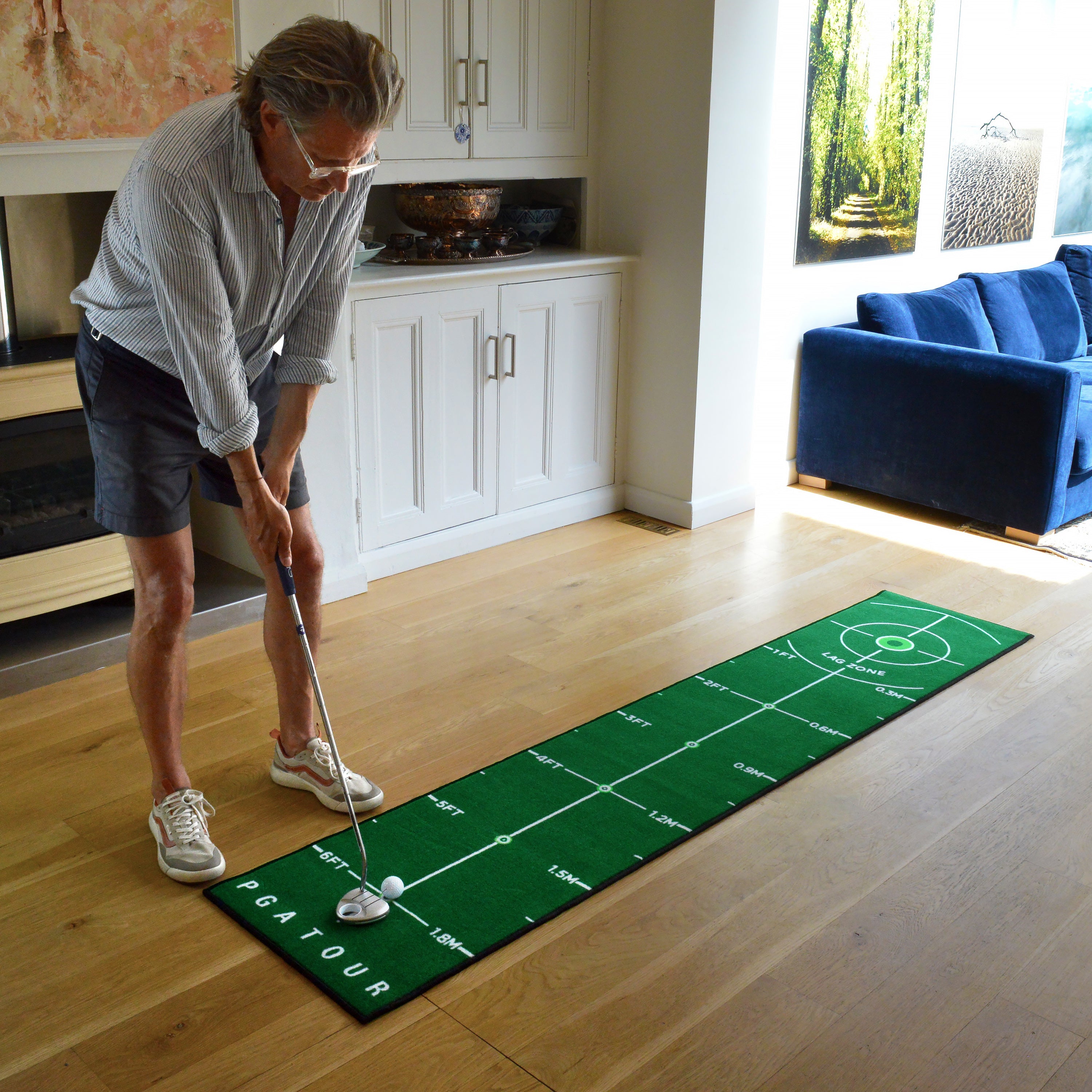 PGA putting mat - 240 x 50 cm - Leer beter putten