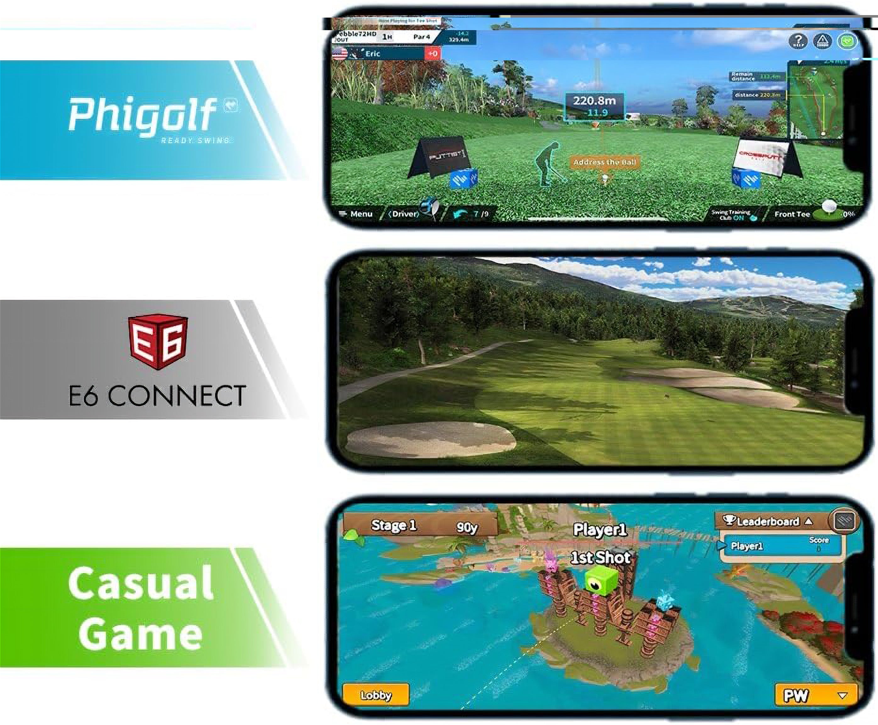 Phigolf 2 Home Smart Golf Simulator – Spielen Sie Golf zu Hause