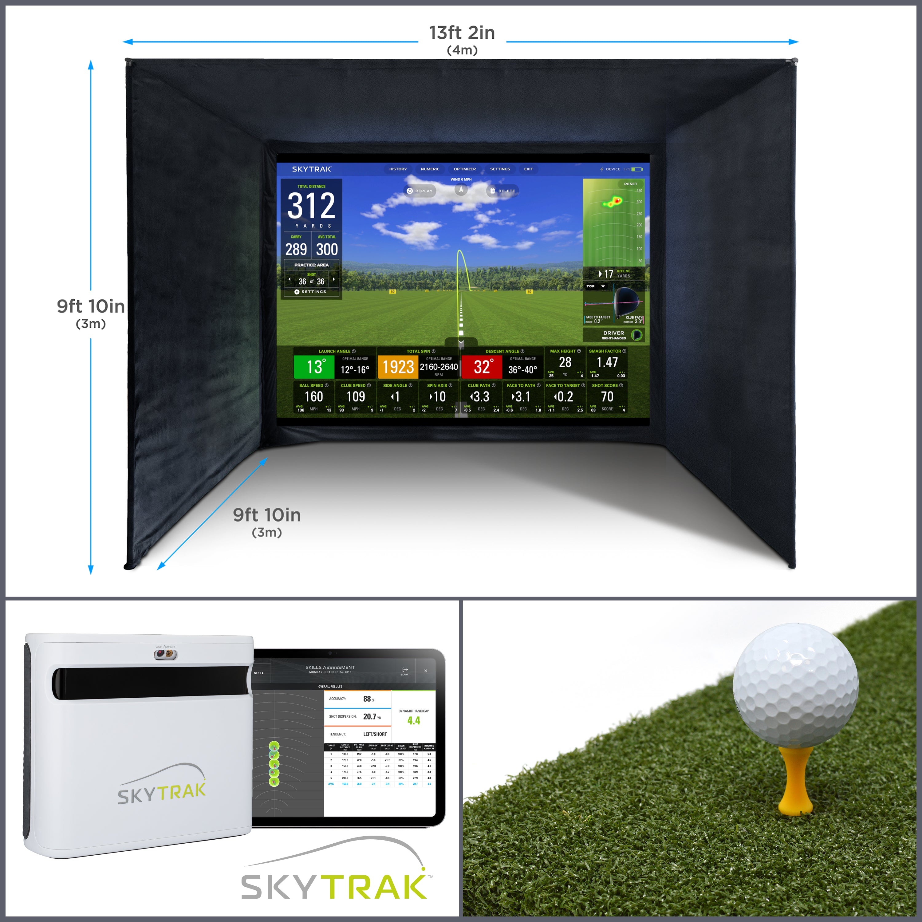 SkyTrak+ Golfstudio | Basispaket | SkyTrak+ Golfsimulator