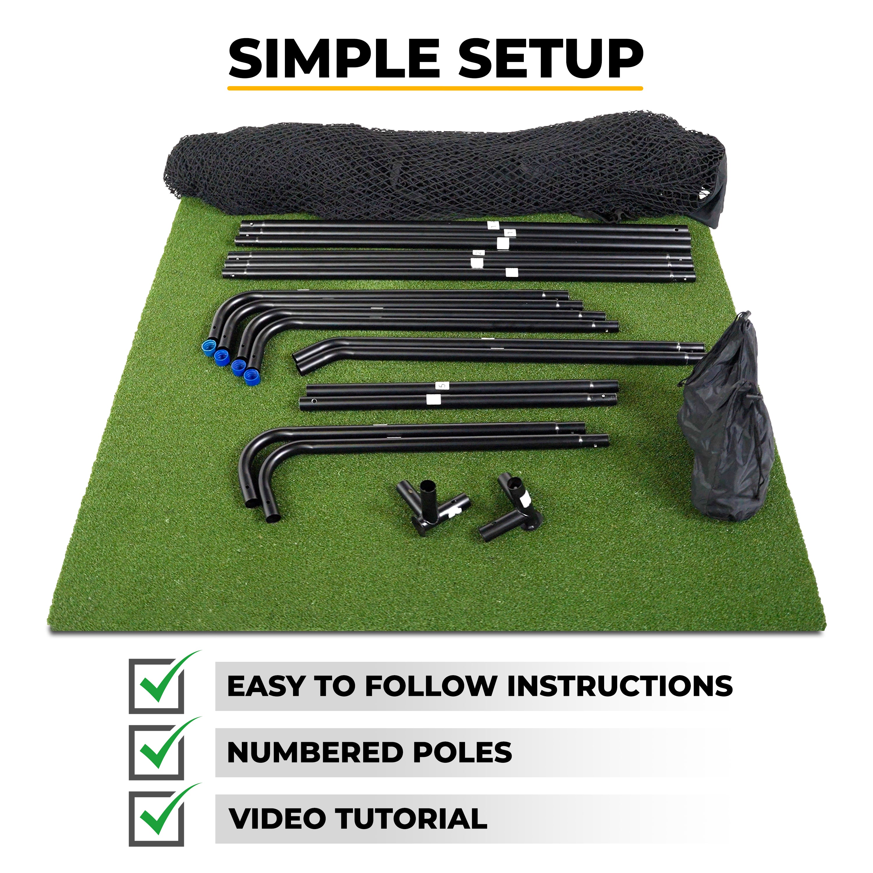 SimSpace Golfnet - Golf at home - suitable for indoor and outdoor use