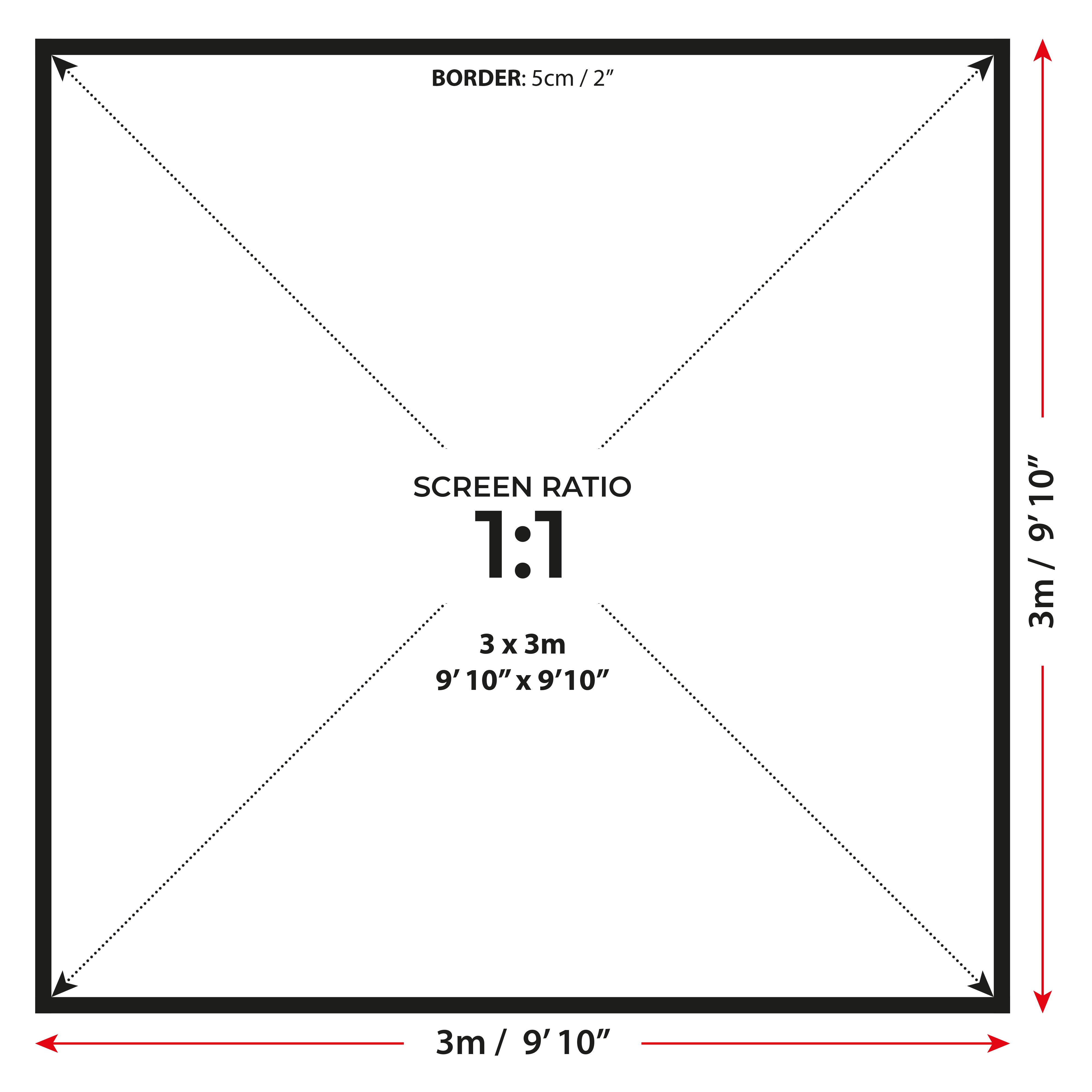 SimSpace Double Sided Impact Screen – Duurzaam HD golfsimulatiescherm