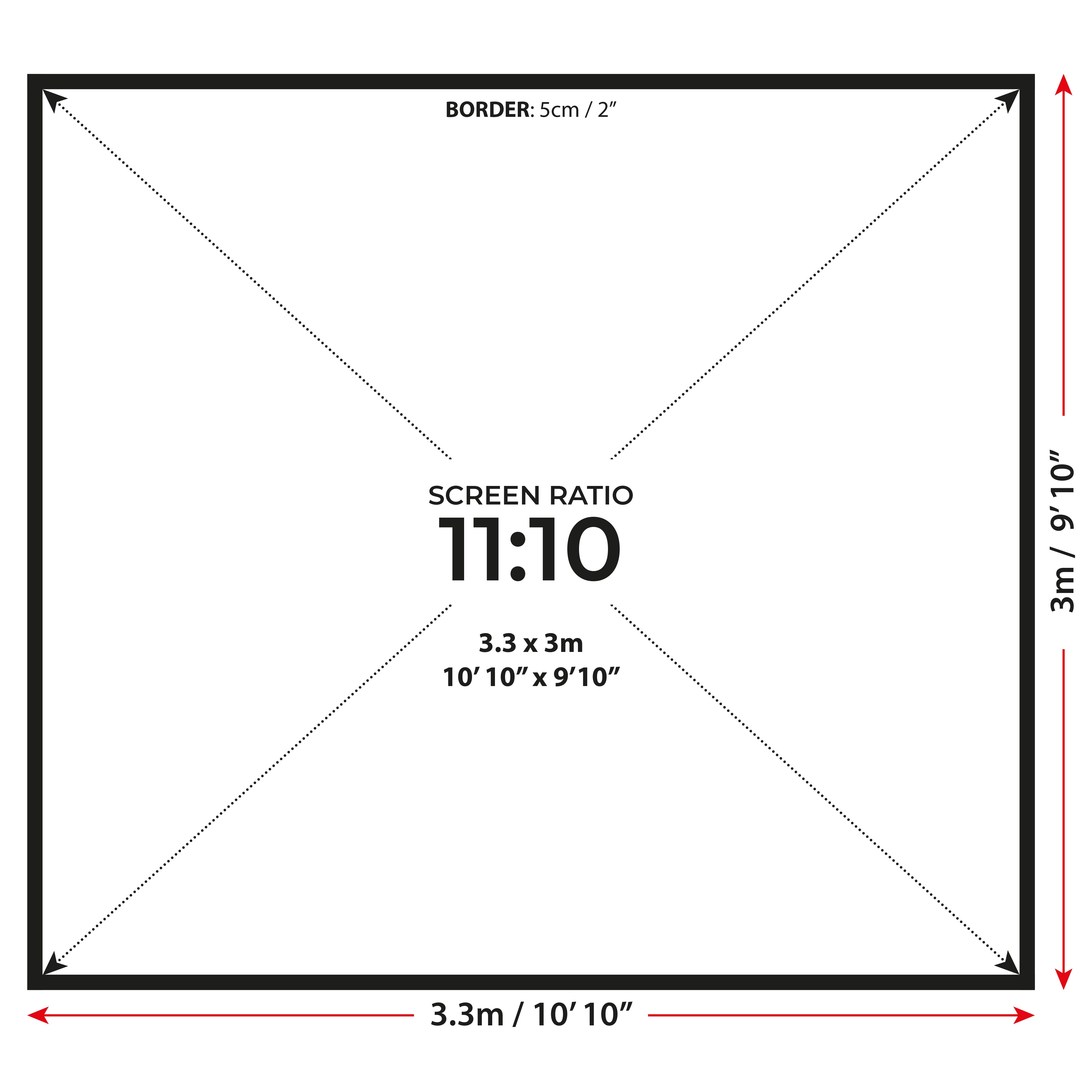 SimSpace Double Sided Impact Screen – Duurzaam HD golfsimulatiescherm