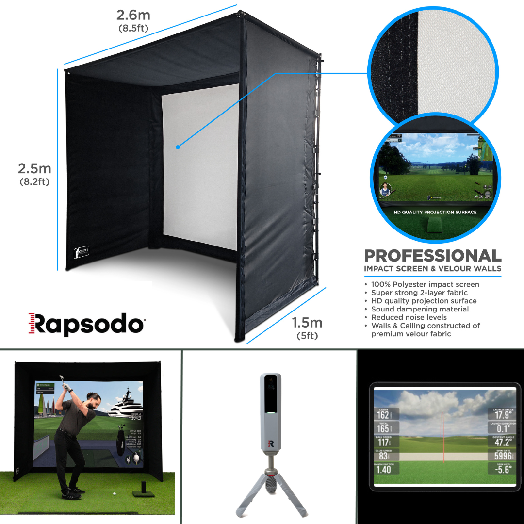 SimSpace Golf Simulator Studio | Rapsodo MLN2Pro | Complete Basic DIY Package