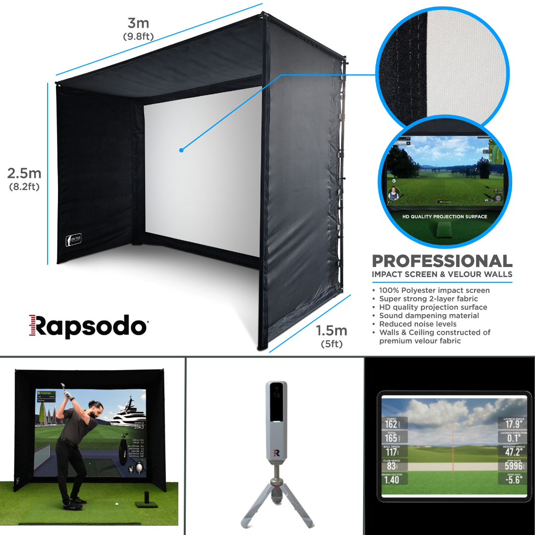 SimSpace Golf Simulator Studio | Rapsodo MLN2Pro | Compleet Luxe Doe-het-zelf Pakket