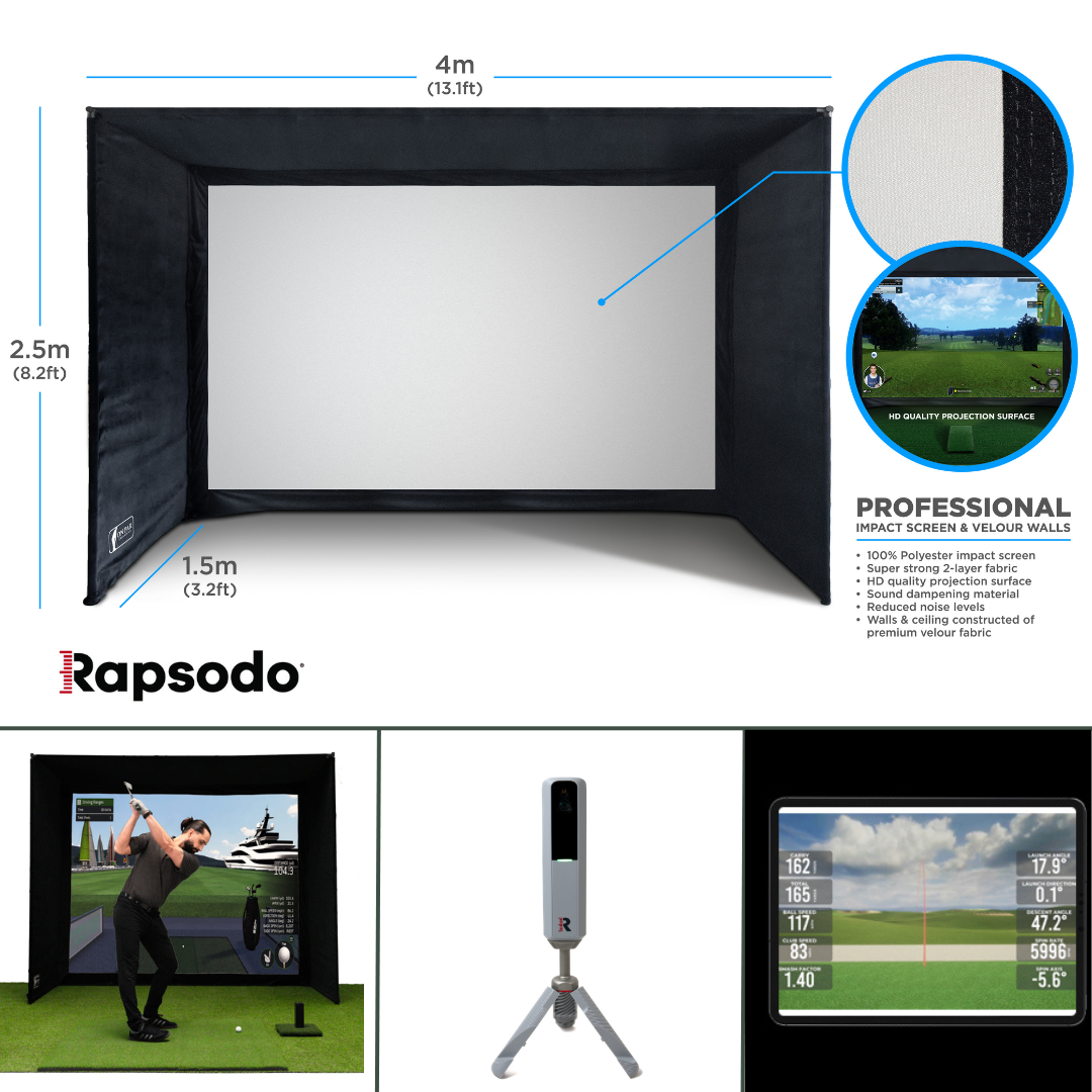 SimSpace Golf Simulator Studio | Rapsodo MLN2Pro | Compleet Luxe Doe-het-zelf Pakket