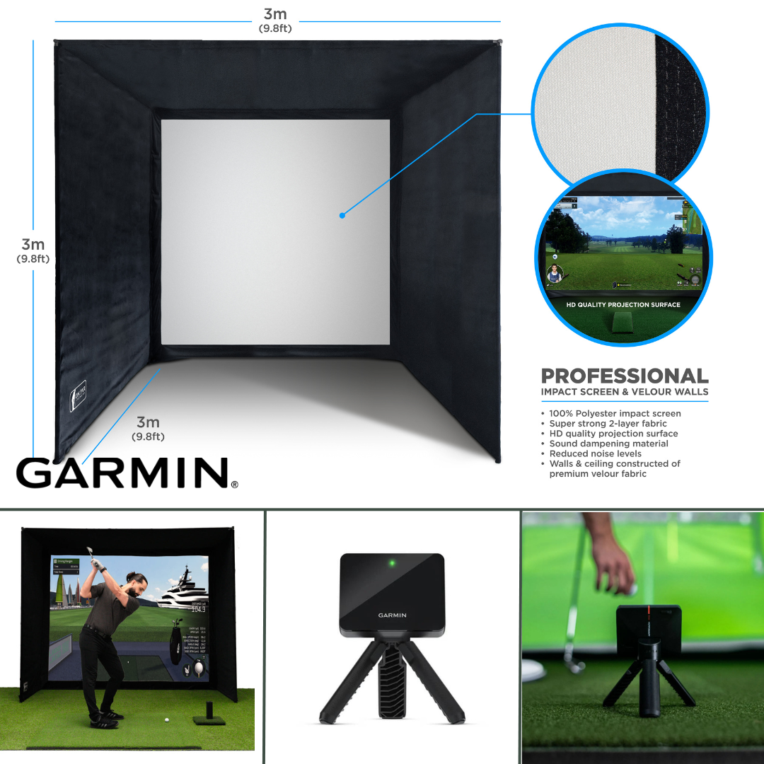 On Par Golf Simulator Kit | Garmin Approach R10 | Komplettes Luxus Mach-es-selbst Paket