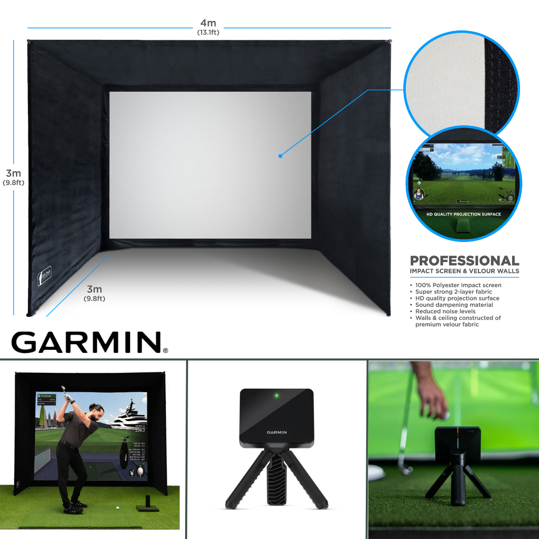 SimSpace Golf Simulator Studio | Garmin Approach R10 | Compleet Basis Doe-het-zelf Pakket