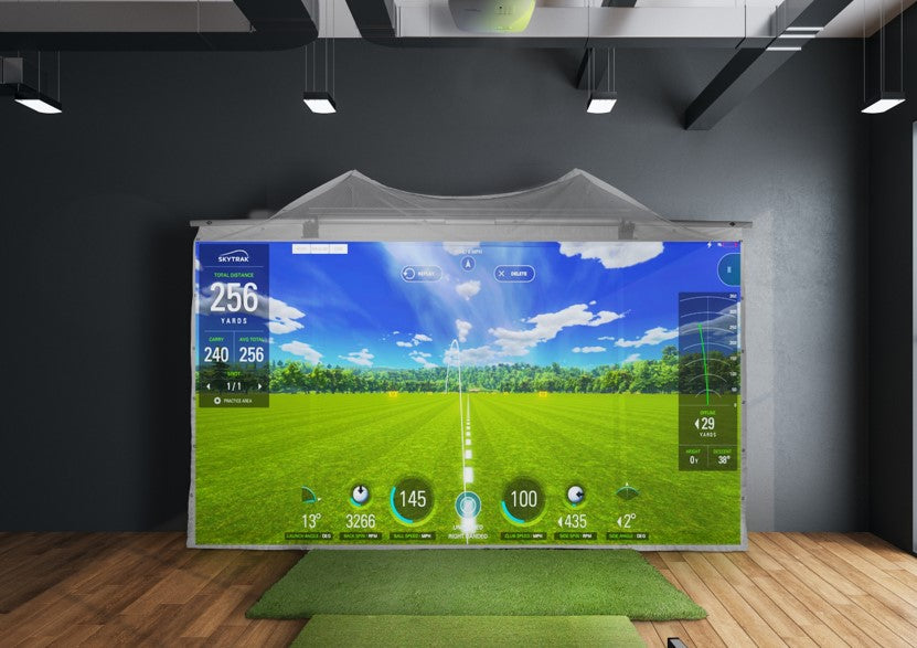 HomeCourse180 uitklapbaar golfsimulator scherm